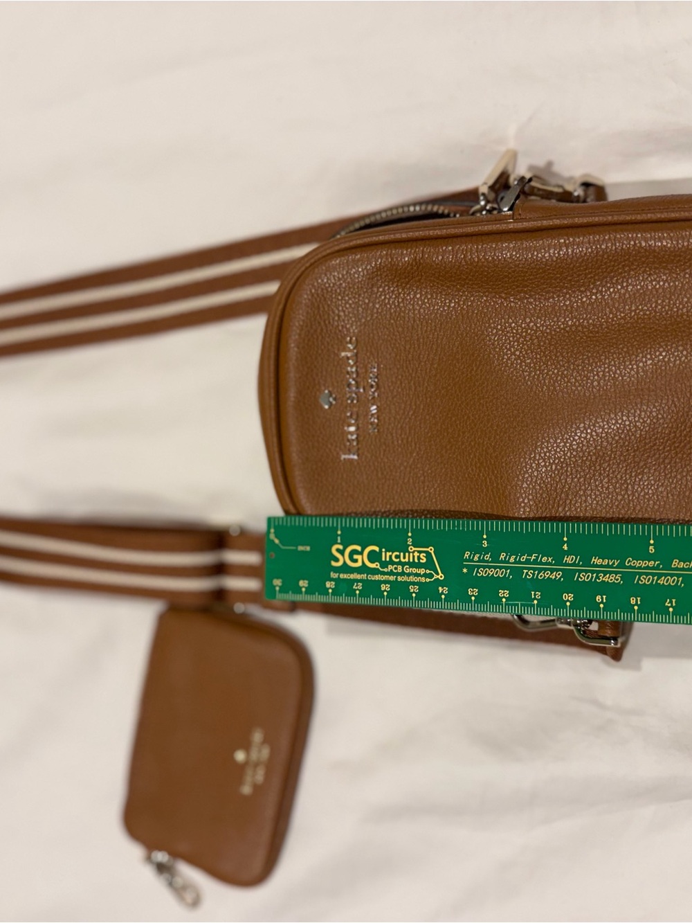 kate spade tan pebble leather belt bag with detachable coin pouch - Picture 2 of 2